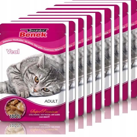 SUPER BENEK Adult Saszetki z Cielęciną 24x100g