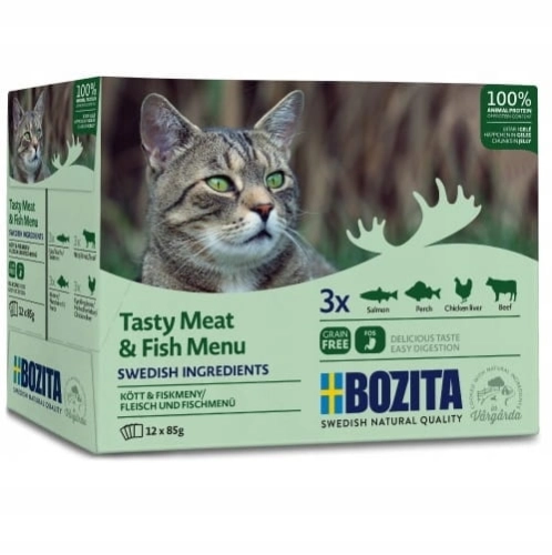 Bozita Multibox mięso i ryba w galarecie 12x85g