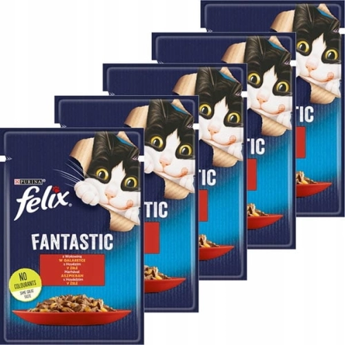 FELIX Fantastic Wołowina galaretka saszetki 26x85g