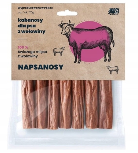 Napsanosy z wołowiny Przysmak dla psa 7 szt