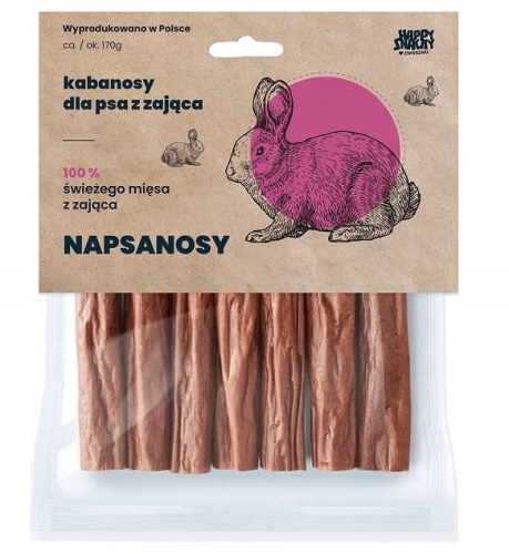 Napsanosy z zająca Przysmak dla psa 7 szt