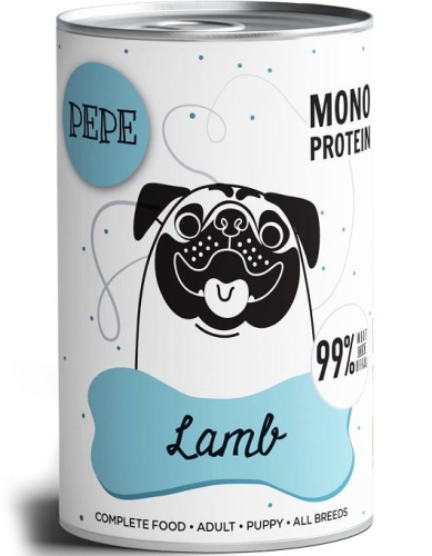 Paka Zwierzaka Pepe Monoprotein Lamb Karma mokra dla psa Jagnięcina XL 400g