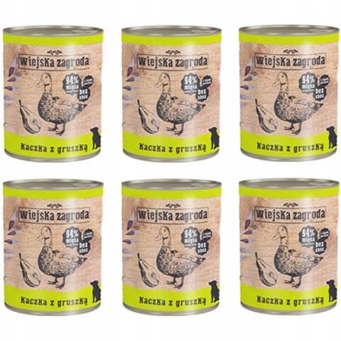 Wiejska Zagroda Kaczka z Gruszką 94% mięsa 6x 800g