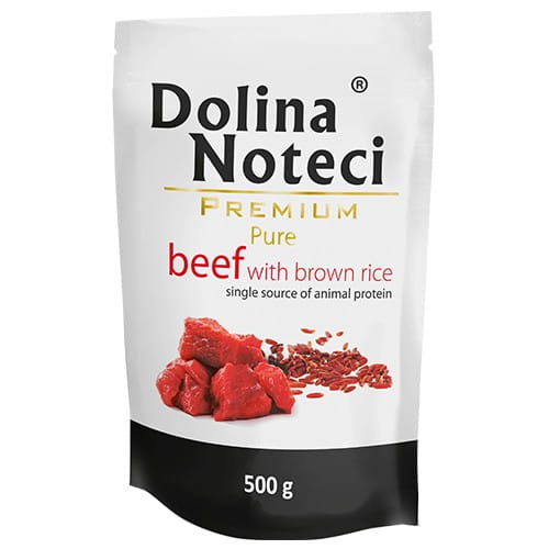 Dolina Noteci Premium Pure mokra karma dla psa wołowina ryż brązowy 500g 2