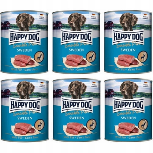Happy Dog Sensible Pure Sweden Dziczyzna 6 x 800g