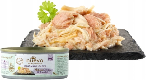 Nuevo Homemade Filet z kurczaka i tuńczyka 12 x 70g