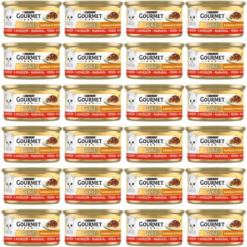 Purina Gourmet Gold w sosie z wołowiną 24 x 85g