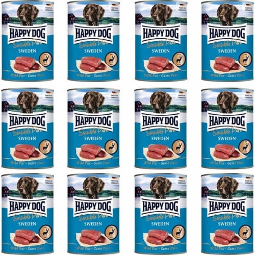 Happy Dog Sensible Pure Dziczyzna 100% 12 x 400g