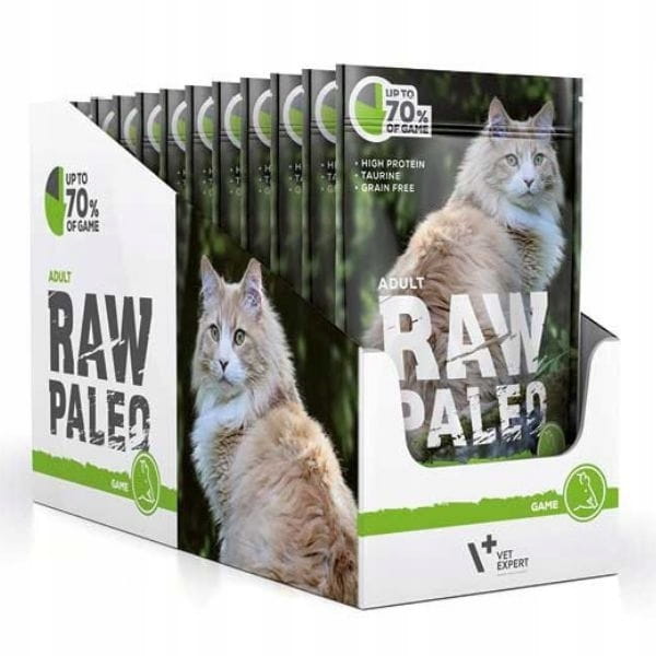 Vet Expert Raw Paleo Adult monobiałkowa mokra karma dla dorosłego kota dziczyzna 12x 100g