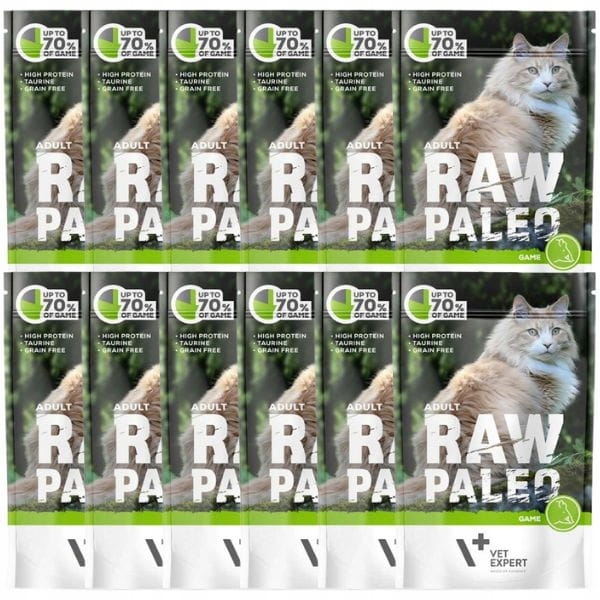 Vet Expert Raw Paleo Adult monobiałkowa mokra karma dla dorosłego kota dziczyzna 12x 100g