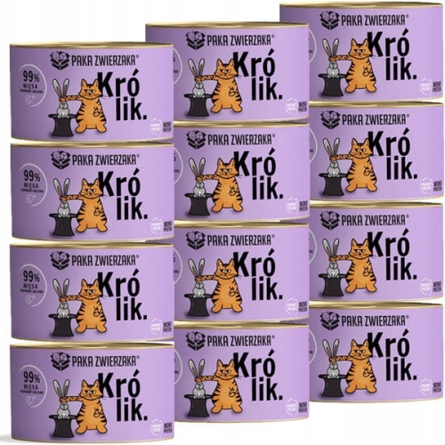 Paka Zwierzaka Kot Mono Królik 12 x 200g