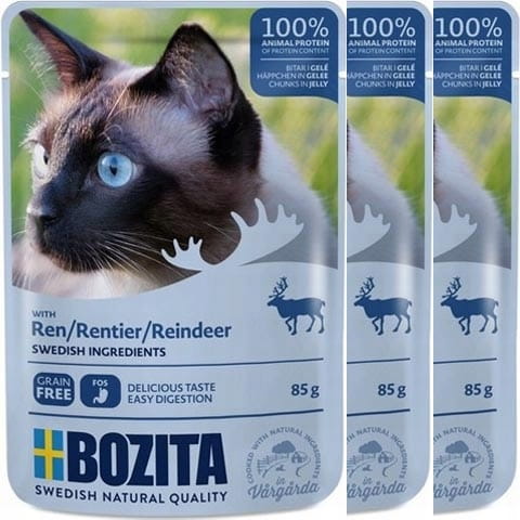 Bozita Cat RENIFER w galaretce Saszetki 12x85g