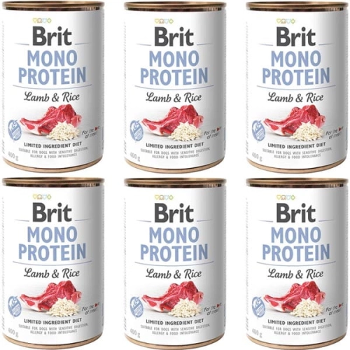 Brit Mono Protein Lamb Rice jagnięcina ryż mokra karma dla psa puszka 6x400 g