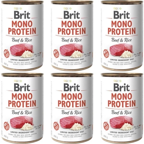 Brit Mono Protein Beef & Rice 6x400g