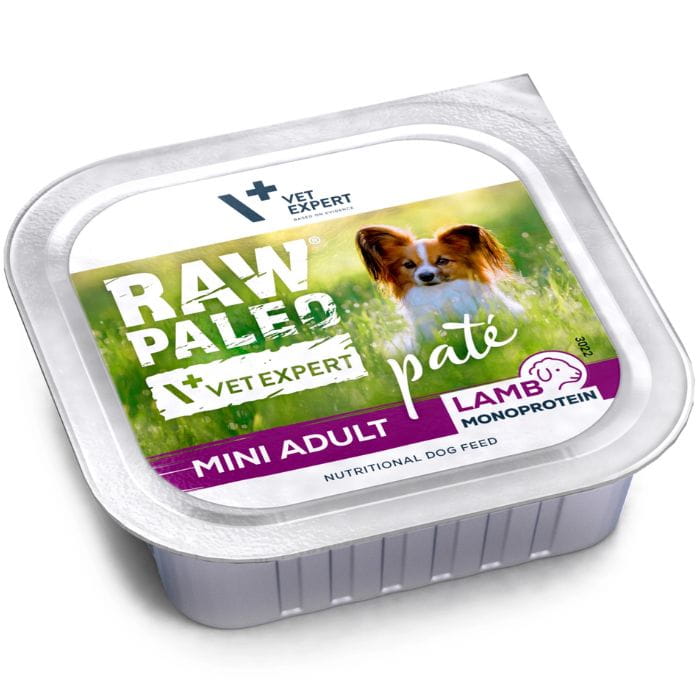 Vet Expert Raw Paleo Pate Mini Adult monobiałkowa mokra karma dla psa jagnięcina 150g