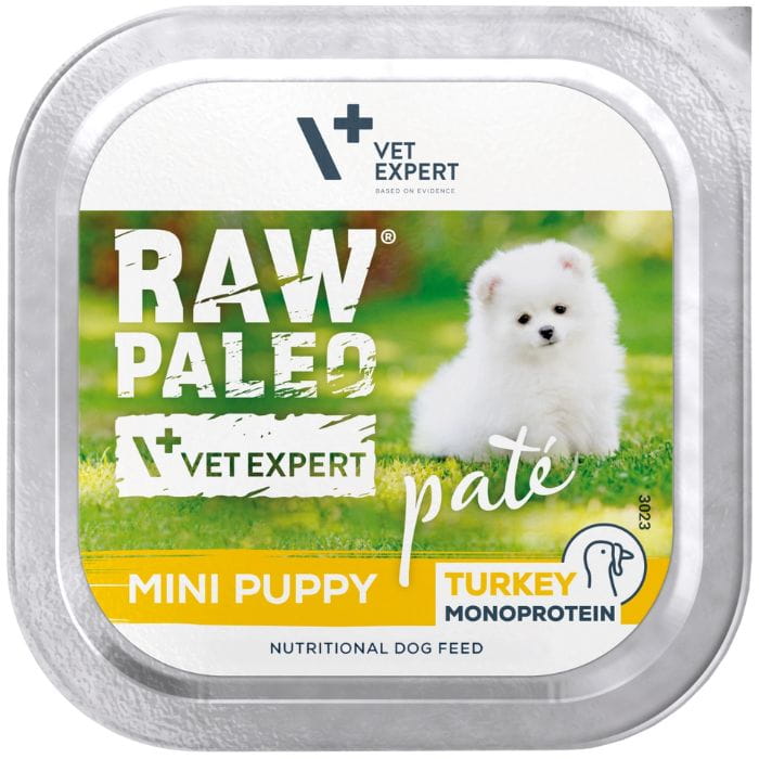 Raw Paleo Pate Mini Puppy Turkey Pasztet dla szczeniąt Indyk 150g 1.jpg