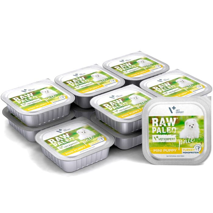 Raw Paleo Pate Mini Puppy Turkey Pasztet dla szczeniąt Indyk 150g 12 2.jpg