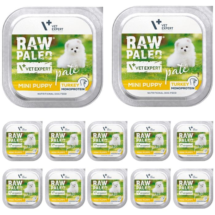 Raw Paleo Pate Mini Puppy Turkey Pasztet dla szczeniąt Indyk 150g 12.jpg