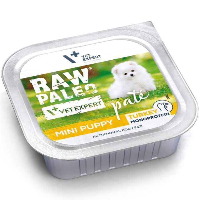 Raw Paleo Pate Mini Puppy Turkey Pasztet dla szczeniąt Indyk 150g.jpg