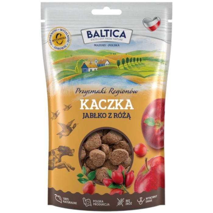 Baltica Przysmaki KACZKA Z JABŁKIEM I RÓŻĄ trenerki treserki dla psa 2.jpg
