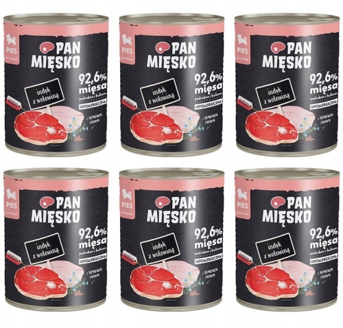 Pan Mięsko Karma mokra dla szczeniąt Indyk z wołowiną 6 x 800g