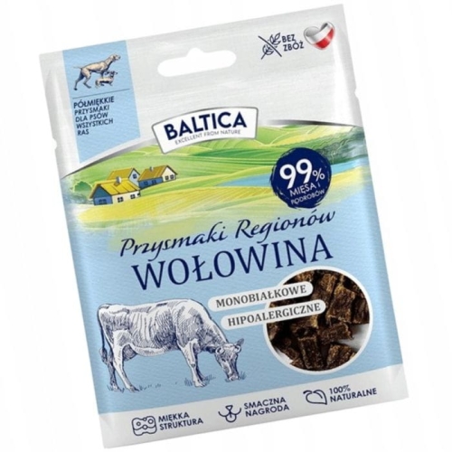 Baltica Przysmaki półmiękkie dla psa WOŁOWINA 30g naturalne bezzbożowe