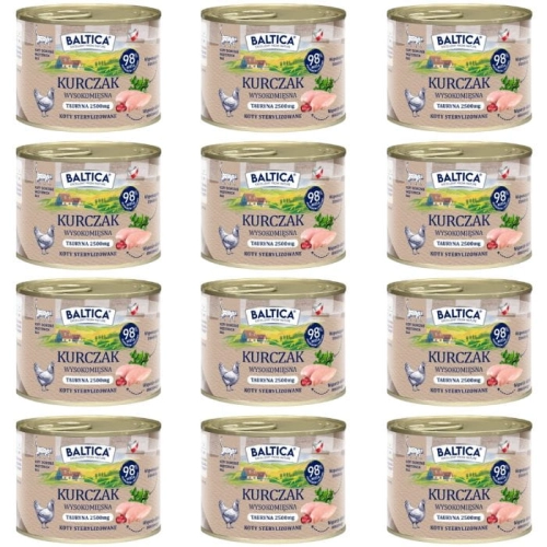 Baltica Smaki Regionów Kot Kurczak 12x 185g Karma mokra dla kotów dorosłych