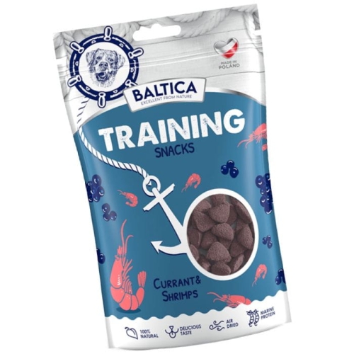 Baltica Snacks Przysmaki treningowe dla psa Krewetki z porzeczką 100g