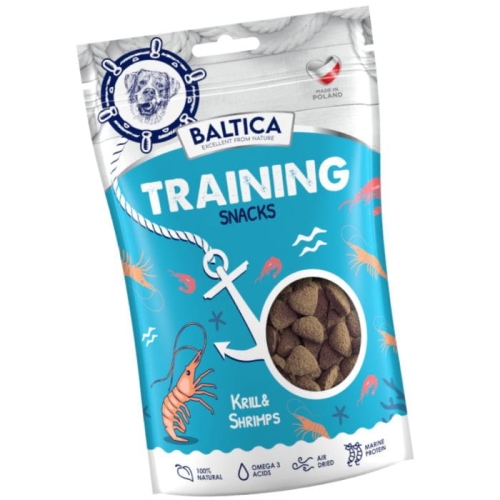 Baltica Snacks Przysmaki treningowe dla psa z Krylem i krewetką 100g